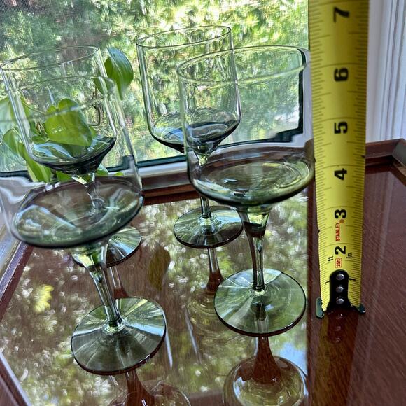 Orrefors Rhapsody Mid Century Smoke Crystal Wine Glasses set of 4 - Picture 11 of 12